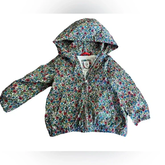 GAP Jackets Coats Baby Gap Floral Rain Jacket Size 3 Years